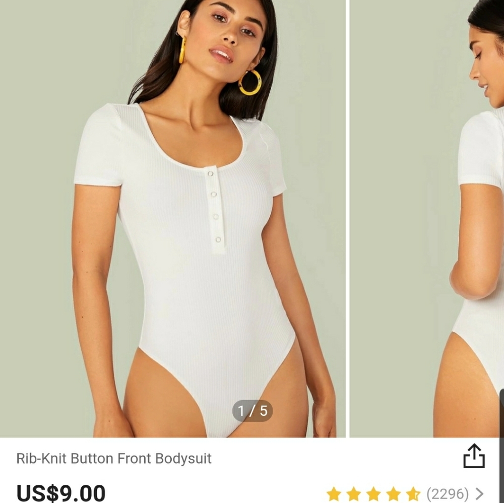 ☆white body suit tee☆